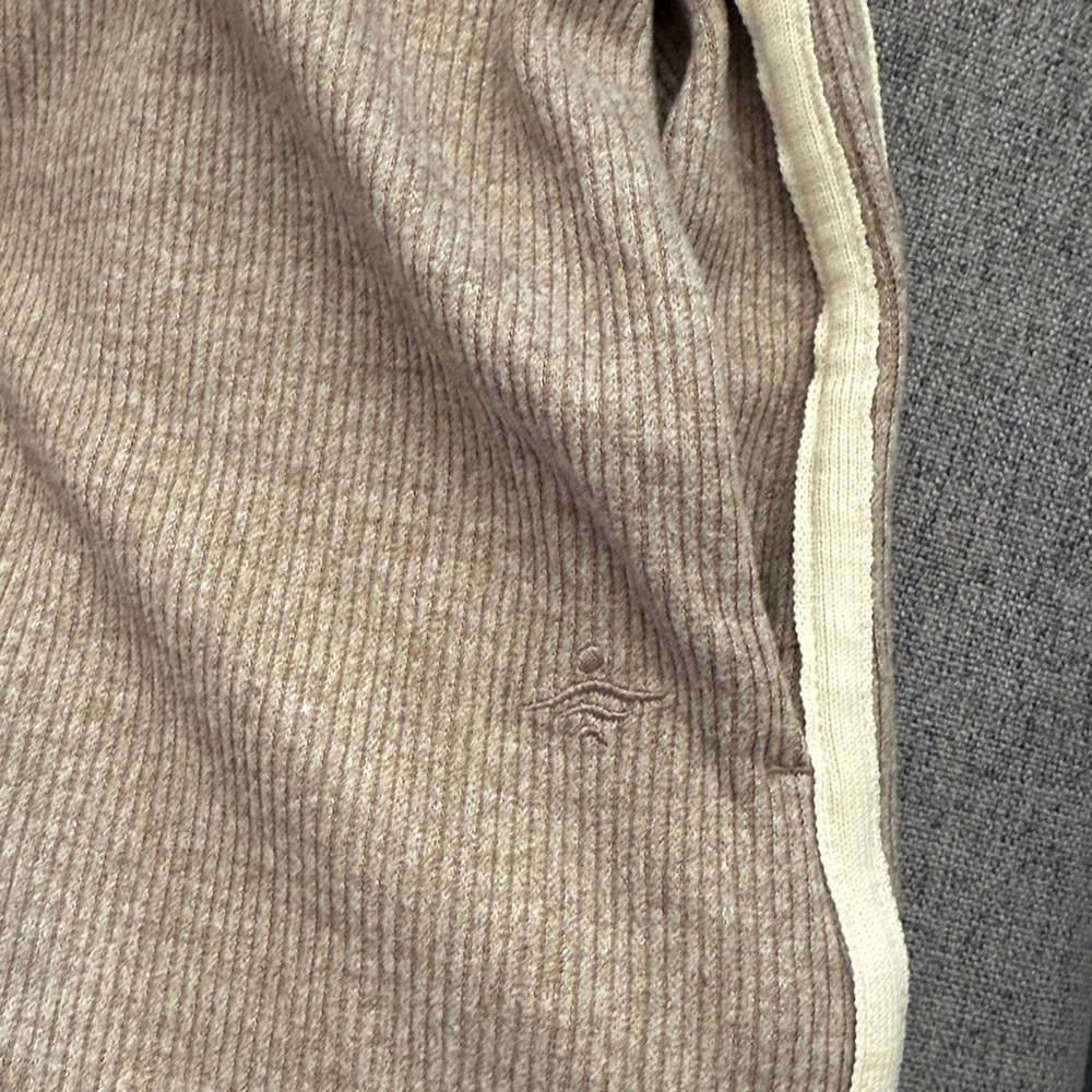 Ribbed Knit High Waisted Tummy Control Drawstring Casual Wide Leg Pants Pockets - Picture 7 of 9